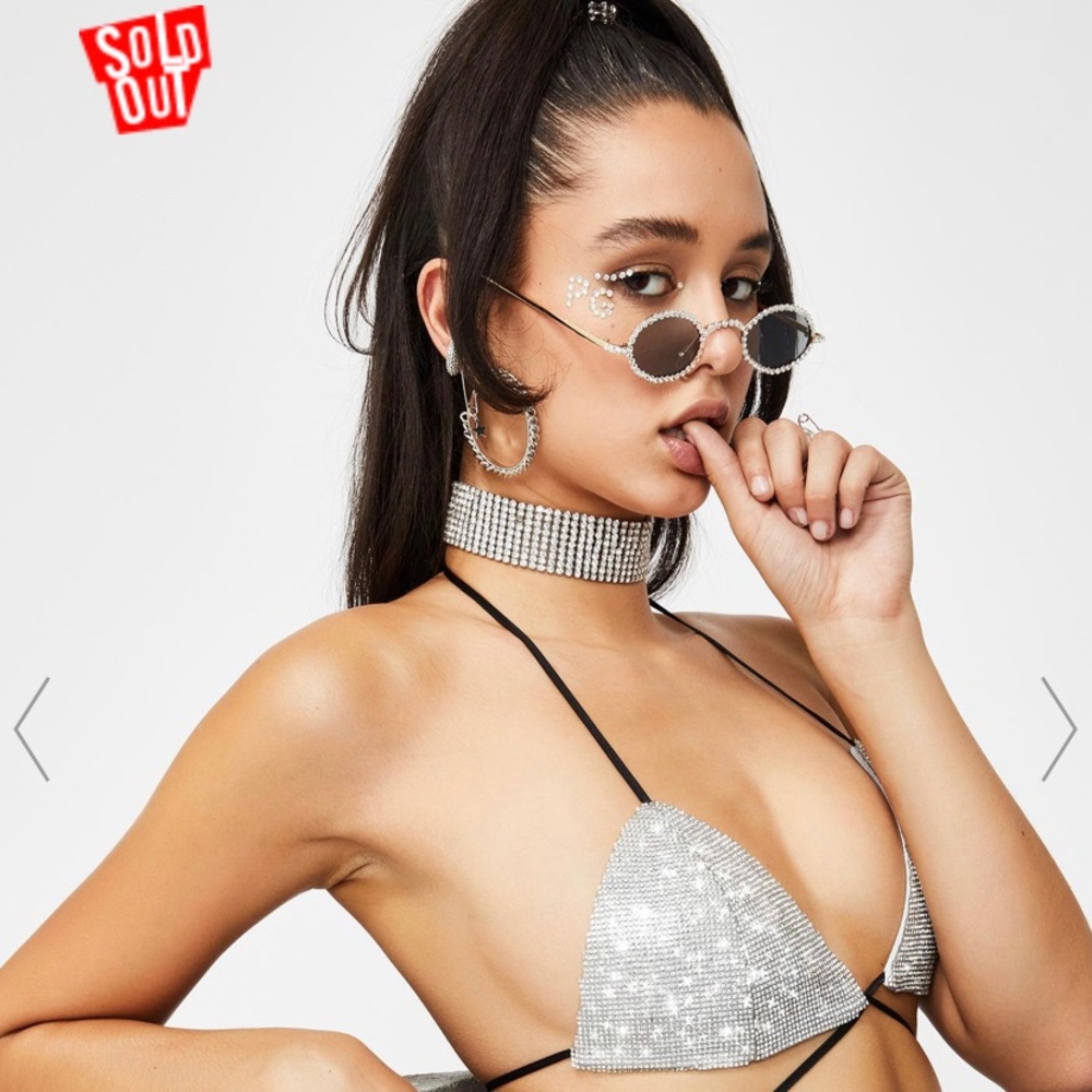 DollsKill Rhinestone Wrap Bra - Picture 3 of 4